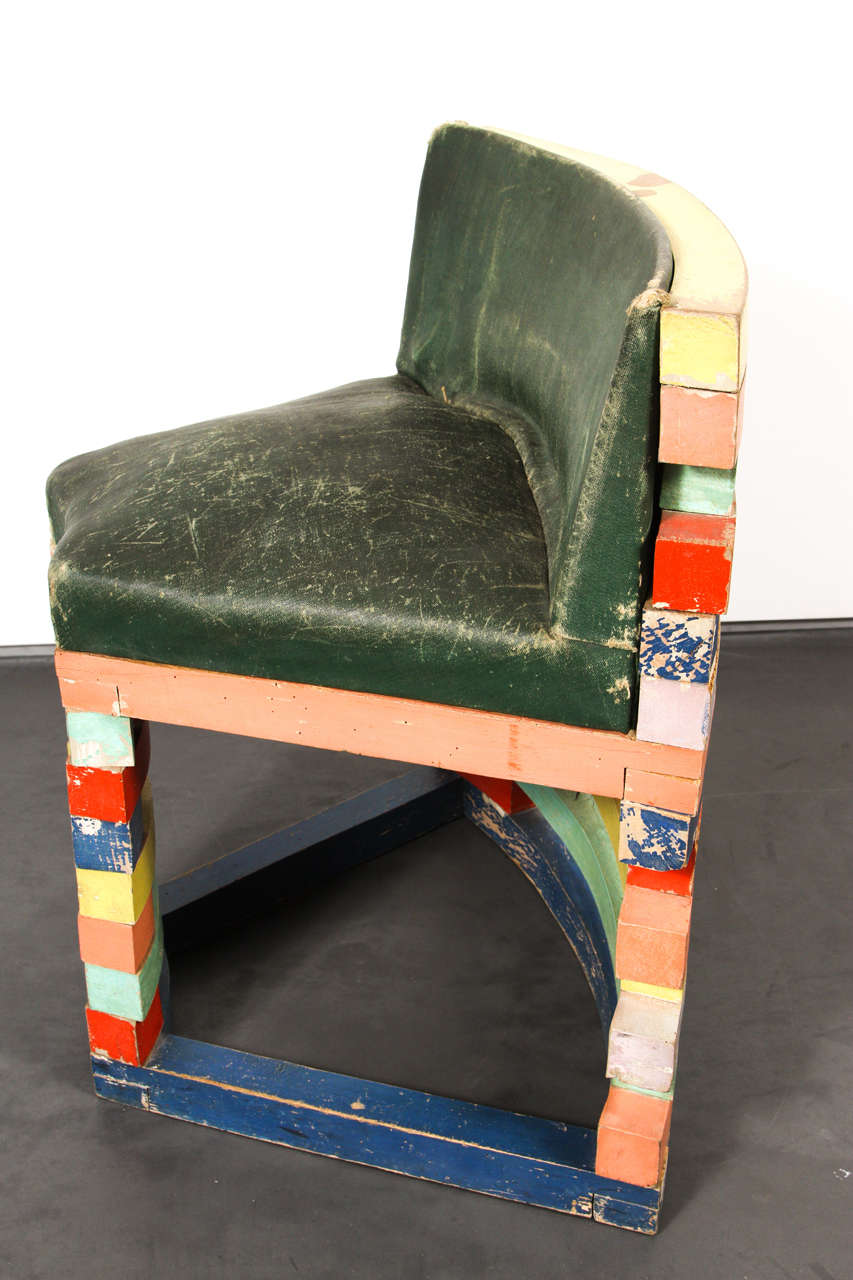 Wood Constructivist Chair For Sale